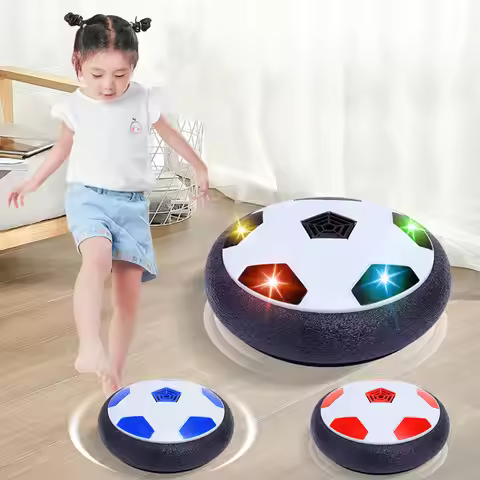 Floating Football Ball LED Hover Soccer Training Ball for Kids Teens Indoor Outdoor Games Birthday P