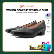 Scorpion Women Comfort Formal Working Heels-4cm -  33032 (Black)