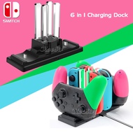 6 in 1 Nintendo Switch Charger 4 Joycon 2 Pro Controller Charging Dock Station NS Joystick Stand
