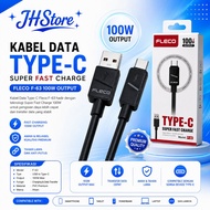 Super Fast Data Cable FLECO F-63 6A Led 100W USB To MICRO Type-C/