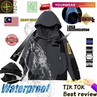 【TNF】Super Waterproof Jacket Outdoor Windbreaker High Quality Shark Skin Cut-Proof Waterproof Oversized Jaket Lelaki