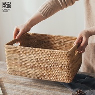 Giỏ mây có tay cầm ECOHUB đựng đồ/decor/đựng quần áo/đồ khô cao cấp (Premium Rattan Basket)