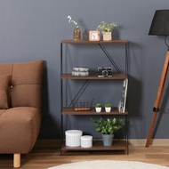 日本FUJI BOEKI 極簡工業風四層置物收納架(寬60cm)-DIY-深棕