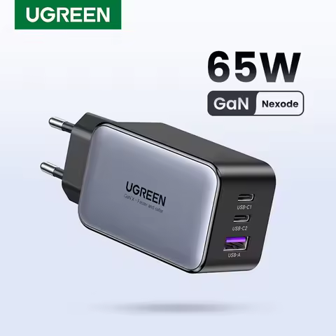 UGREEN 65W GaN Charger USB Fast Charger QC 4.0 PD3.0 For iPhone 13 12 Samsung Huawei Xiaomi Phone Ch