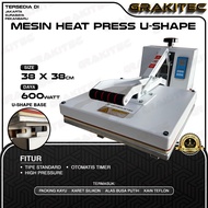 Mesin Heat Press Sablon Kaos 38x38 900 Watt & 600 Watt HIGH PRESSURE