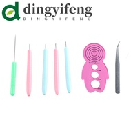 DINGYIFENG 12PCS Quilling Needle Kit, Paper Craft Quilling Slotted Pen Paper Quilling Tools, DIY Pap