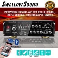 SWALLOW SOUND SS-33B Power Amplifier Karaoke Amp Amplifier Home Theater Receiver Support USB SD Bluetooth 2 Mic AC/DC