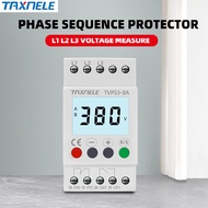 3 Phase Din rail Voltage Monitoring Sequence Protection Relay adjustable Over Under Voltage Protecto