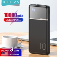 【Malaysia Stock】KUULAA Power Bank 10000mAh Portable Charging PowerBank 10000 mAh USB Povwer Bank External Charger For iPhone 15/14/13/12/11 and Samsung HUAWEI Xiaomi and Full series Android
