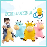 Kids Jumping Horse 【Free Hand Pump】 PVC Inflatable Toy Bouncer Toy Baby Ride On