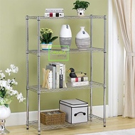 OKURA Multipurpose Heavy Duty Boltless Chrome Wire Shelving Racks Home Living Kitchen Rack Rak Sergu