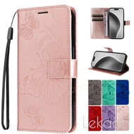 Casing for OPPO Reno 9 8z 7z 7 6 6z 5 5F 5z 4 4z Pro Plus Lite F21 Leather Wallet Butterfly Embossed