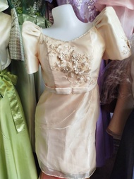 Filipiniana Formal Dress (Satin Fabric)