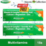 (Buy 1 Take 1) Berocca Orange Flavour - 15 Tablets *** Performance Vitamin B-Complex + Ascorbic Acid