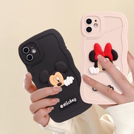 3D Minnie Mickey Wave Phone Case for IPhone 11 12 13 14 Pro Max Mini 6 S 7 8 Plus X XR XS MAX SE 202