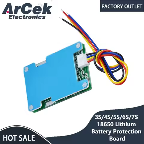 3S 4S 5S 6S 7S 15A Limit 20A 18650 Lion Lithium Battery Protection Board BMS 3.7V 12V 16.8V 21V 25.2