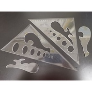 set square ruler 30cm R163 / 30degree 45degree