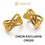 MOMAS CINCIN EXCLUSIVE CROSS 5D Cincin Emas 916 Cincin Emas Original Cincin Emas Bajet 916 Emas MURA