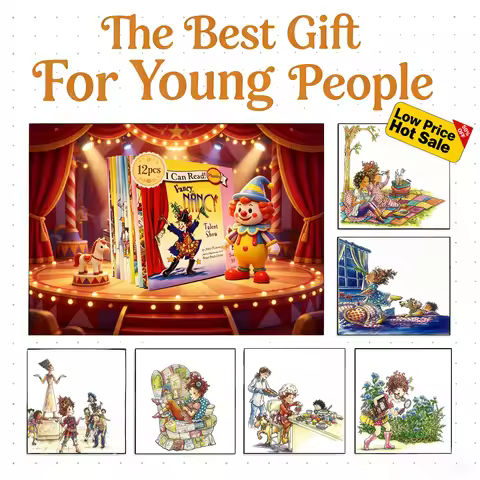 My First Grammar Reading Picture Books - 12 Illustrated English Storybooks, Short & Long Vowel Phoni
