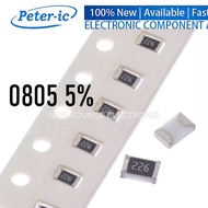 (100pcs) 0805 SMD Resistor 1K~10M 5% 1/8W 1.8K 1.5K 2.2K 6.8K 10K 27K 33K 47K 68K 100K 220K 330K 470
