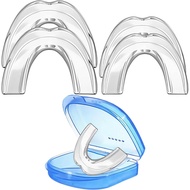 SSKHE 4 Pcs Mouth Guard for Teeth Grinding Prevent Bruxism and Tooth Biting,with a Travel Cases,2 Ty
