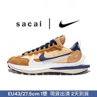 現貨 男款 EU44/27.5cm  1雙 👟Nike x sacai VaporWaffle “Sesame and Blue Void”聯名跑鞋 奶茶色/棕藍白 男女通用款式