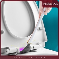 [bigbag.sg] Modern Bristles Brush Flexible Silicone Toilet Brush Punchless for Home Bathroom