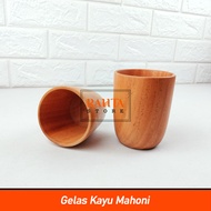 KT93-aesthetic Mahogany Glass/wooden coffee mug