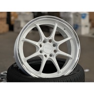 NEW 15X7J AOW CE28 Club Racer Rim (set of 4) White 4X100 for City Jazz Vios Yaris Myvi Mazda 2 Ativa