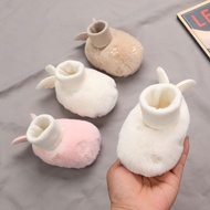 Baby Fur Shoes Newborn Shoes Socks Winter Female Baby Fleece Warm Cotton Shoes Fur Shoes Men's Walki