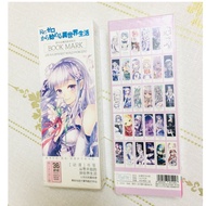 Set of 36 re:zero ramrem anime bookmarks, ramrem bookmarks