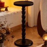 Outdoor Garden Patio Movable Solid Wood Coffee Table, Living Room Bedroom Shelf Candle Holder Side T