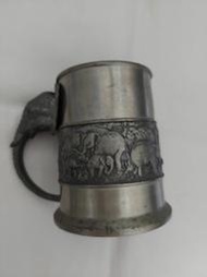 古董 大象把手 手把 錫杯 馬來西亞 泰國 曼谷 Banglok pewter