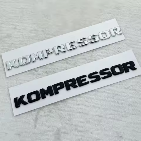 3d ABS cromo negro Logo Kompressor letras emblema del maletero del coche para C E SLK 230 200 C230 C