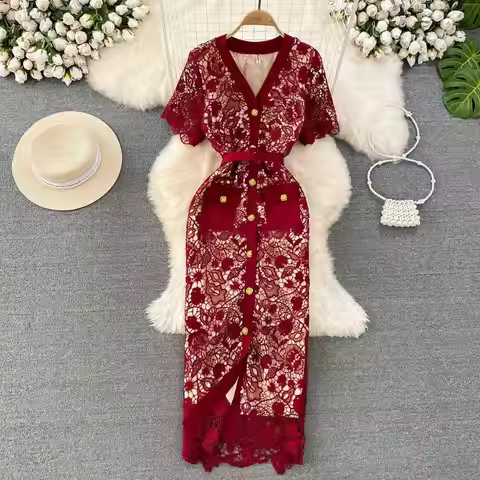 JAMERARY RUNWAY Fashion Brand Single Breasted Bodycon Sheath Slim Flower Embroidery Vestidos Midi Lo