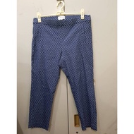 Elle L Polka Dot Nylon Rayon Pants Guatemala Work Decorate A Spoof Bag Wear 32/10.5/38/31 Cropped Legs.