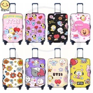 BT21 Luggage Cover Washable Suitcase Protector Anti-scratch Suitcase cover Fits 18-32 Inch Luggage