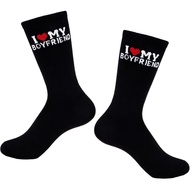 I Love My Girlfriend/Boyfriend Socks, Funny Romantic Valentine Gift for Girlfriend for Christmas Ann