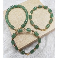 Jade With 10k Gold Bracelet