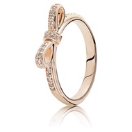 Pandora Rose Sparkling Bow Ring New Gold