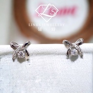 ［Real Moissanite］Can Pass Diamond Test 18K Gold Light Luxury Simple Bow Earrings ME012 Diamond Earrr