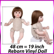 REBORN Doll Body & Soft Plastic 48 cm - 19 inch Silicon Vinyl Doll {product 2025} - Many Models to C