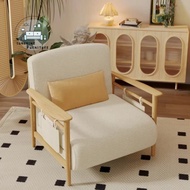Pre-order Single Foldable Solid Wood Dual-Purpose Sofa Bed Small Living Room Single Fabric Sofa