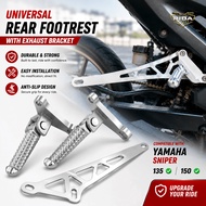 PnP【8H SHIP】10MM CNC YAMAHA Y15 Y16 LC135 Rear Footrest Footstep & Open Exhaust Bracket