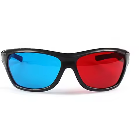 1pc Black Frame Red Blue Universal 3D Glasses for Dimensional Anaglyph Movie Game DVD Black 3D Glass