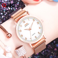 [Hotเกี่ยวกับการขาย] OPKนาฬิกาผู้หญิงสายแม่เหล็ก2021ขายPawn Ticketกันน้ำElegant G Shock Luminousควอต