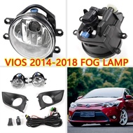 VIOS 2014-2018 Fog lamp Fog Lights Front Bumper Halogen Lamps with Switch Wiring Harness for Toyota 