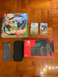 灰色Nintendo Switch 98%新 連Ringfit