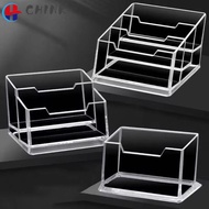 CHINK 1Pcs Bussiness Card Holder,  Transparent Display Stand Business Card Box, Acrylic Plastic 1/2/