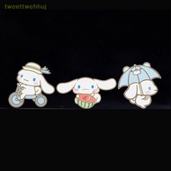 tweettwehhuj Sanrio Cinnamoroll Reflective Car Door Sticker Motorcycle Decoration Sticker Automobile Trunk Reflective Warning Safety Tape sg